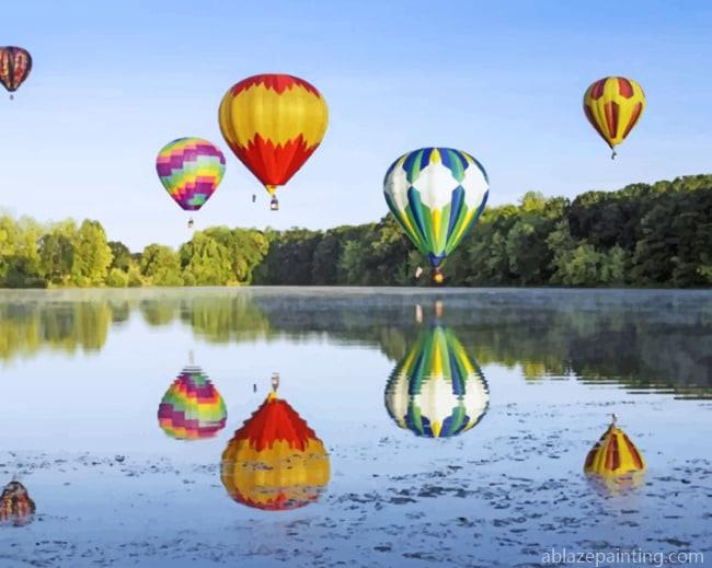Hot Air Balloons Reflection New Paint By Numbers.jpg