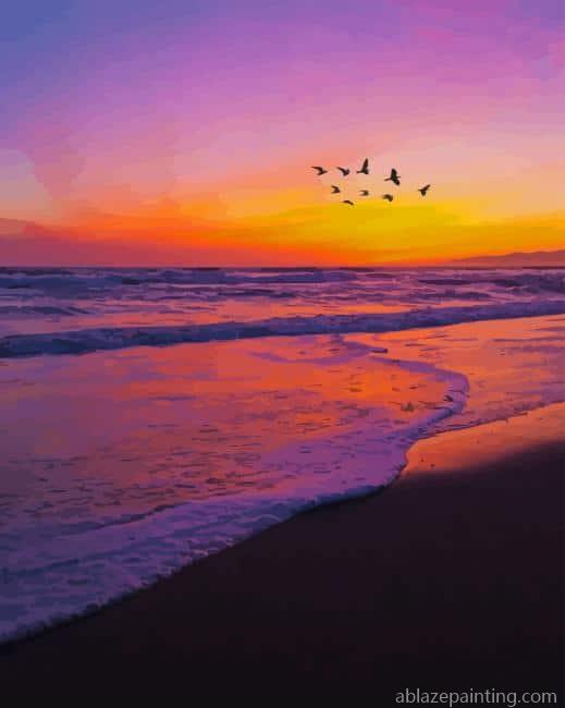 Purple Sunset Over Beach New Paint By Numbers.jpg