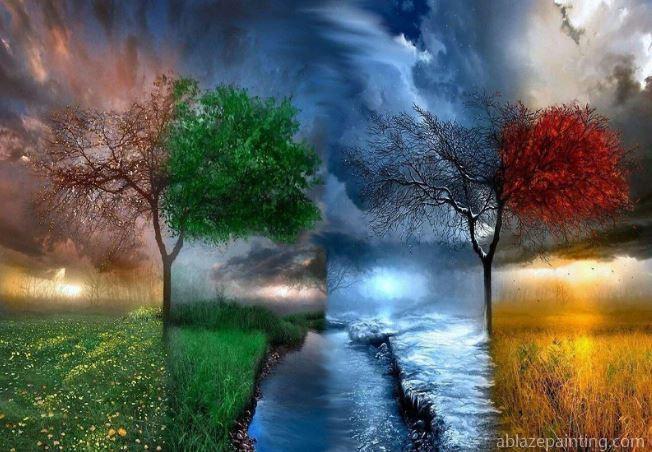 Four Season Tree Thunders Landscape Paint By Numbers.jpg