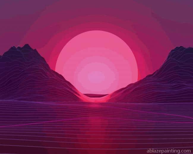Pink Neon Sunset New Paint By Numbers.jpg