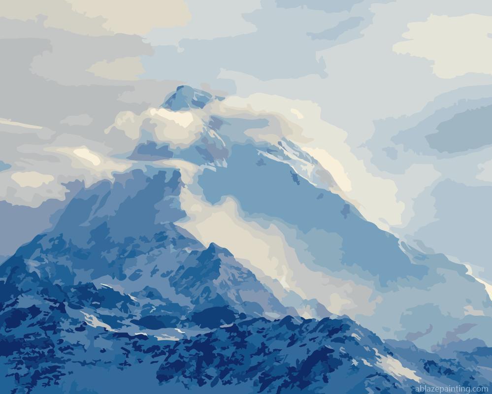 Cloudy Snow Mountain Landscape Paint By Numbers.jpg