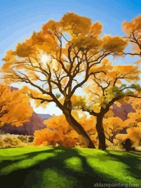 Light Sun On Yellow Tree Landscape Paint By Numbers.jpg