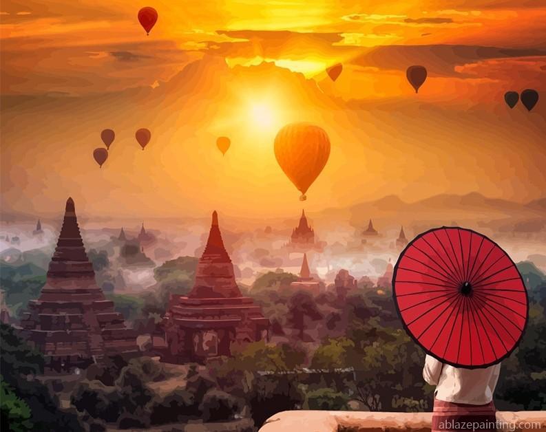 Myanmar Stunning Sunrise Landscape Paint By Numbers.jpg