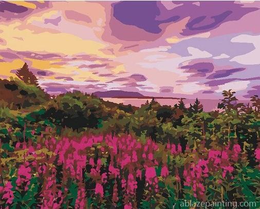 Flower Sunset Scenery Landscape Paint By Numbers.jpg