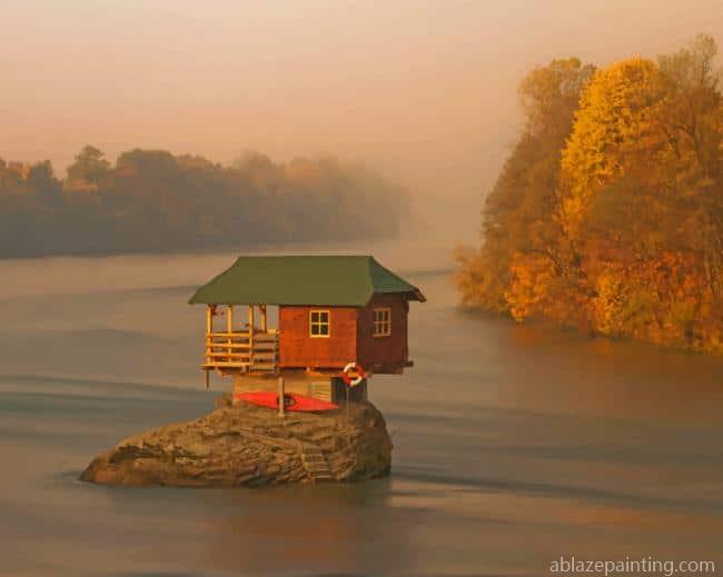 Drina River Home Serbia New Paint By Numbers.jpg
