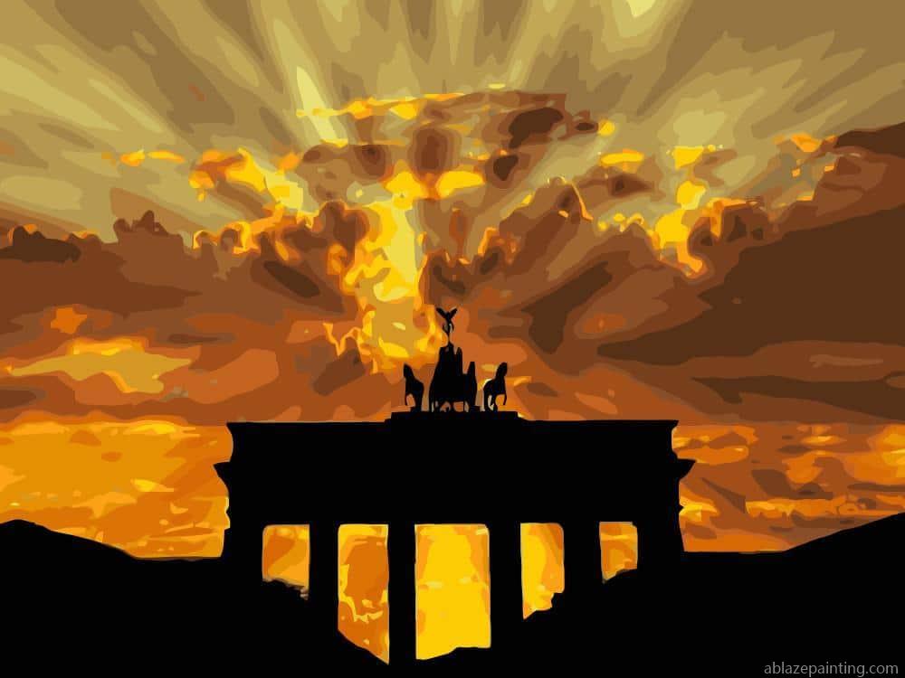 Sunset On Brandenburg Gate Landscape Paint By Numbers.jpg