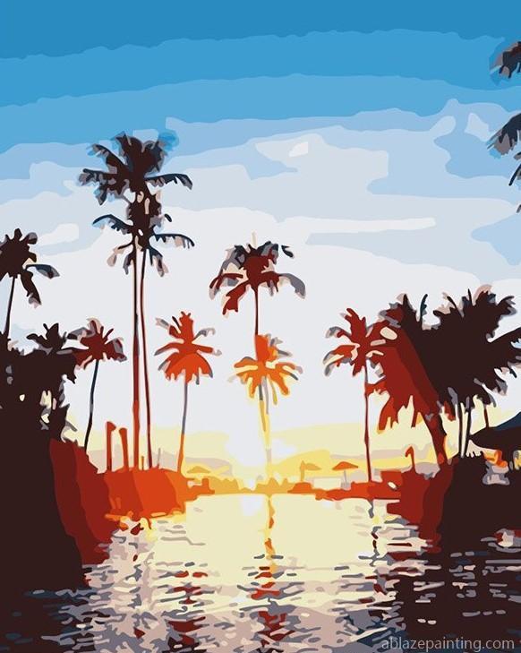 Palm Tree Sunset Landscape Paint By Numbers.jpg