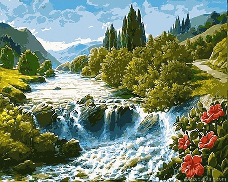 Raging River Landscape Paint By Numbers.jpg