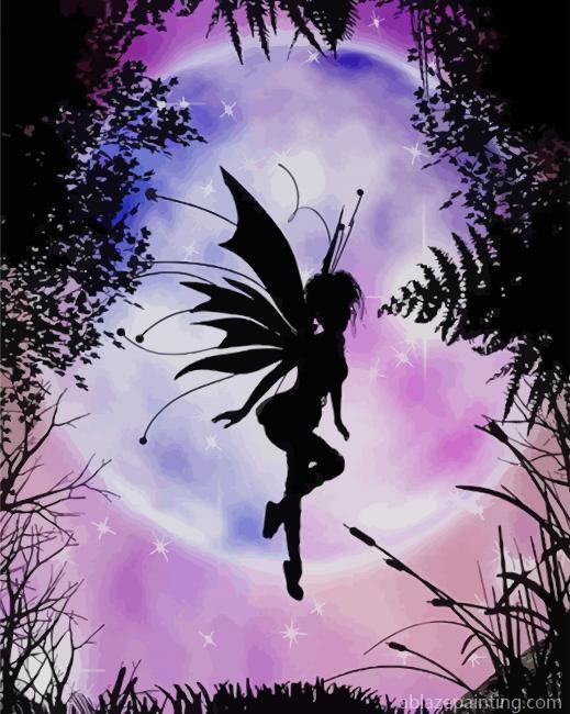 Cute Fairy Silhouette Paint By Numbers.jpg