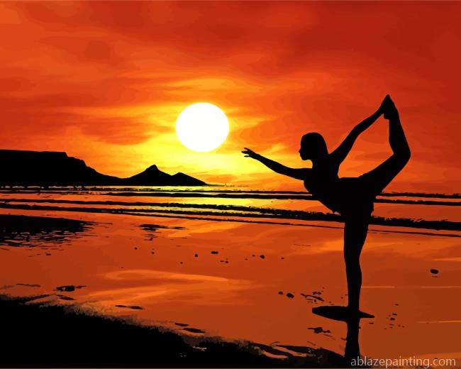 Yoga Silhouette Sunset Paint By Numbers.jpg