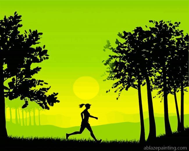 Woman Running Silhouette Paint By Numbers.jpg