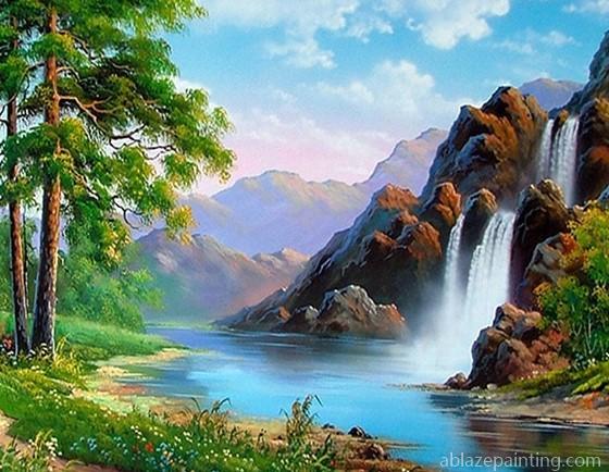 Beautiful Waterfall Landscape Paint By Numbers.jpg