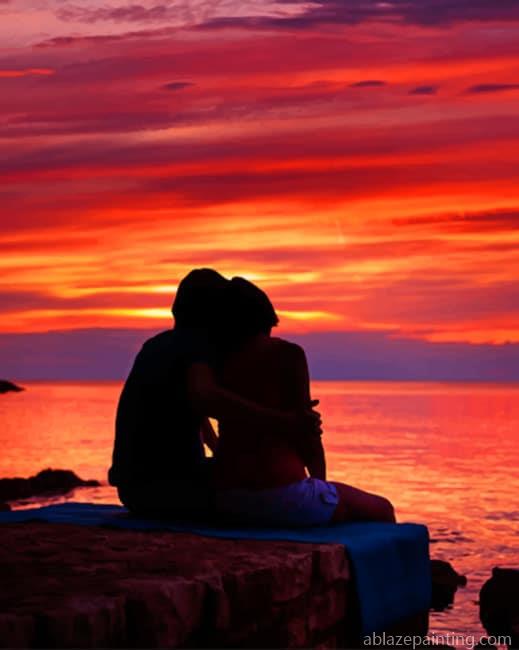 Couple Silhouette Romance And Love Paint By Numbers.jpg