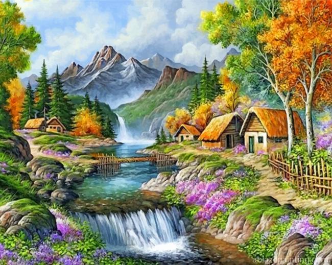 Mountain Waterfall Paint By Numbers.jpg