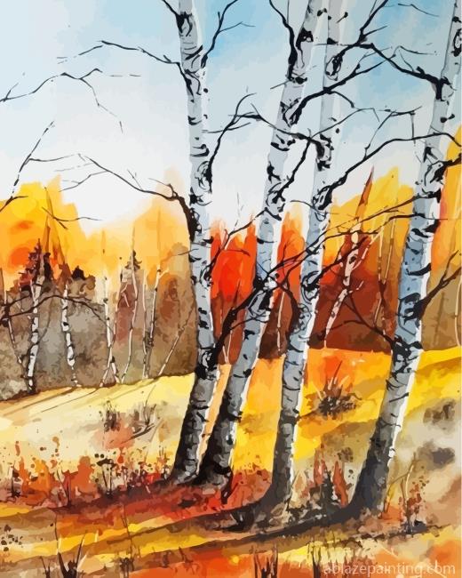 Birch Trees Forest Paint By Numbers.jpg