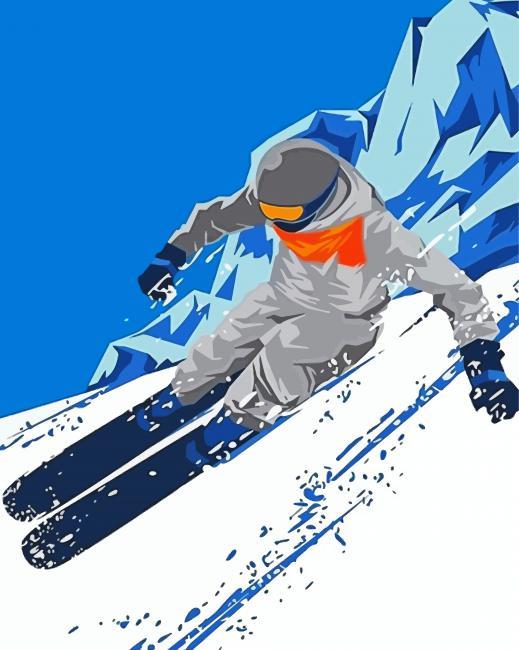 Downhill Skiing Snow Paint By Numbers.jpg
