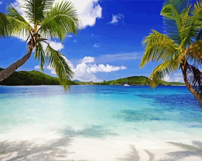 Us Virgin Islands Tropical Beach Paint By Numbers.jpg