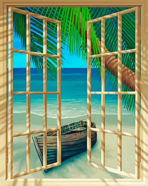 Tropical Window Beach Paint By Numbers.jpg