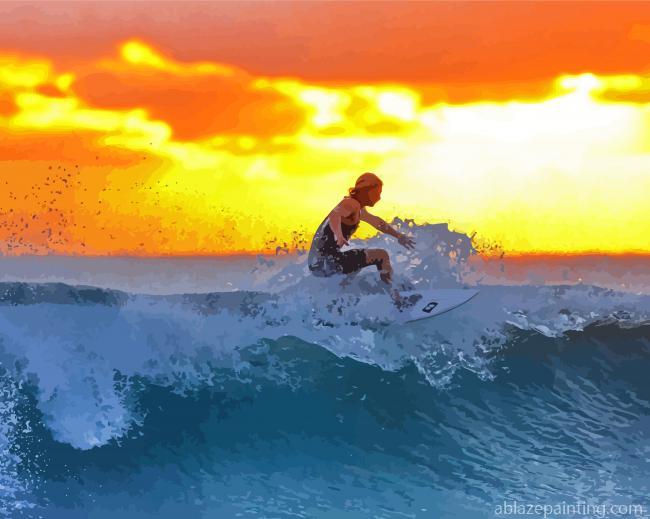 Surf Waves Sunset Paint By Numbers.jpg