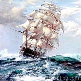 Sail Ship In The Waves Paint By Numbers.jpg