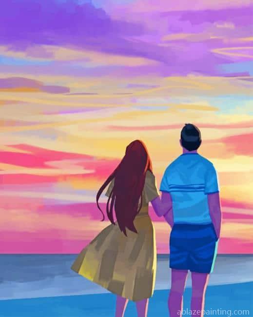 Cute Couple Watching The Sky New Paint By Numbers.jpg