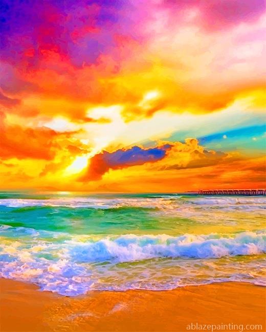 Beautiful Beach Sunset New Paint By Numbers.jpg
