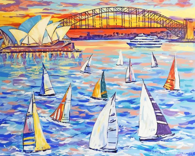 Sydney Harbour Boats Art Paint By Numbers.jpg
