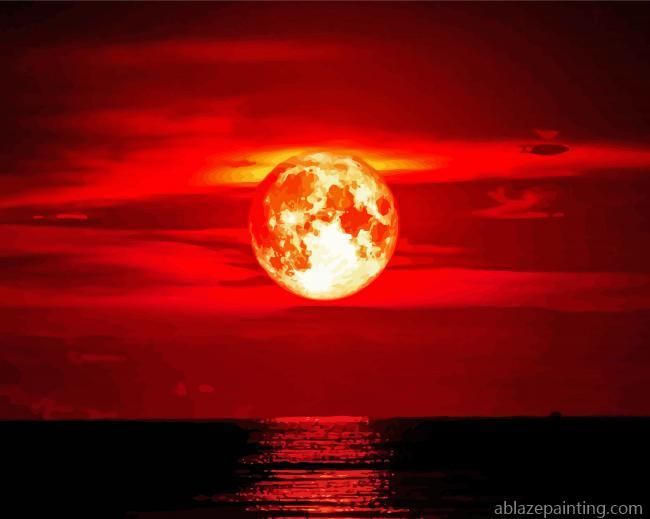 Strawberry Moon Over Sea Paint By Numbers.jpg