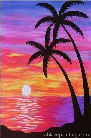 Purple Sunset Beach Paint By Numbers.jpg