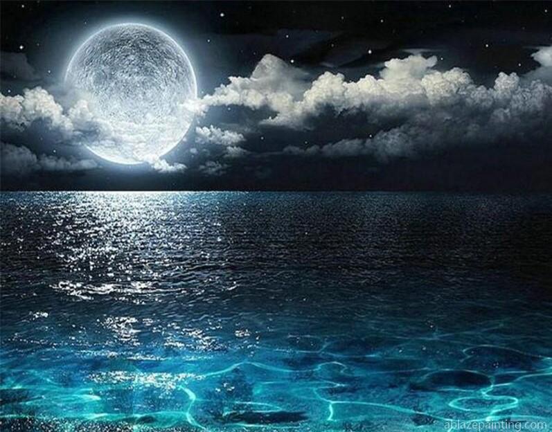 Full Moon Over Sea Paint By Numbers.jpg