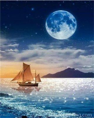 Sailing Ship And The Moon Paint By Numbers.jpg