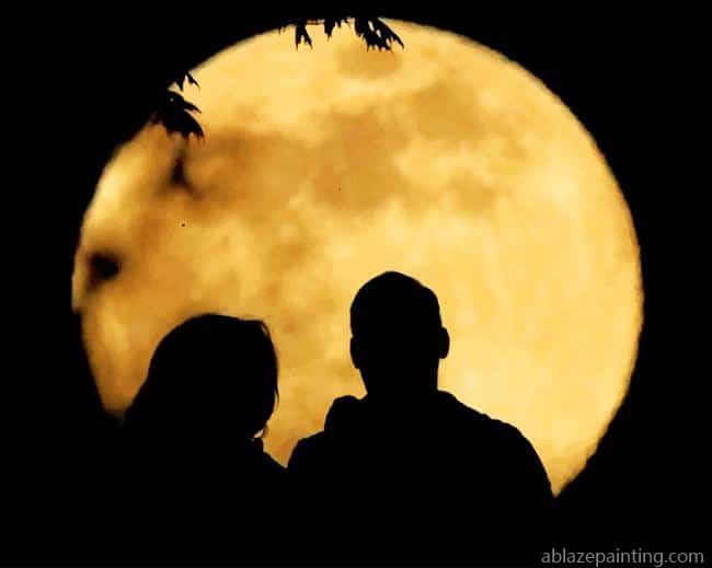 Romantic Moment In Front Of The Moon New Paint By Numbers.jpg