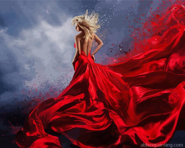 Woman In Red Dress Paint By Numbers.jpg