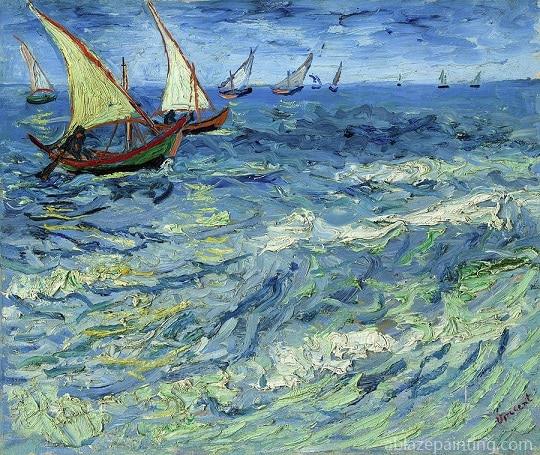 Seascape At Saintes Maries By Vincent Van Gogh Seascape Paint By Numbers.jpg