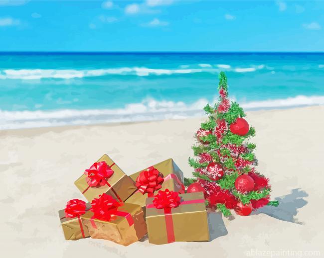 Aesthetic Christmas At Beach Paint By Numbers.jpg