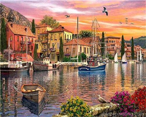 Harbor At Sunset Paint By Numbers.jpg