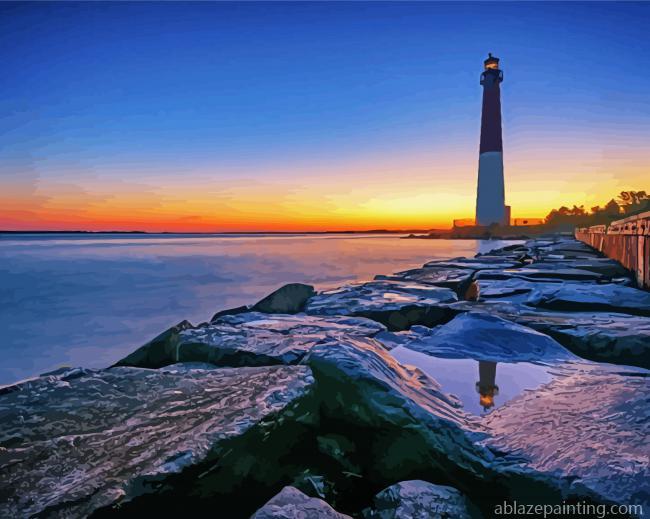 Barnegat Lighthouse Sunset Paint By Numbers.jpg