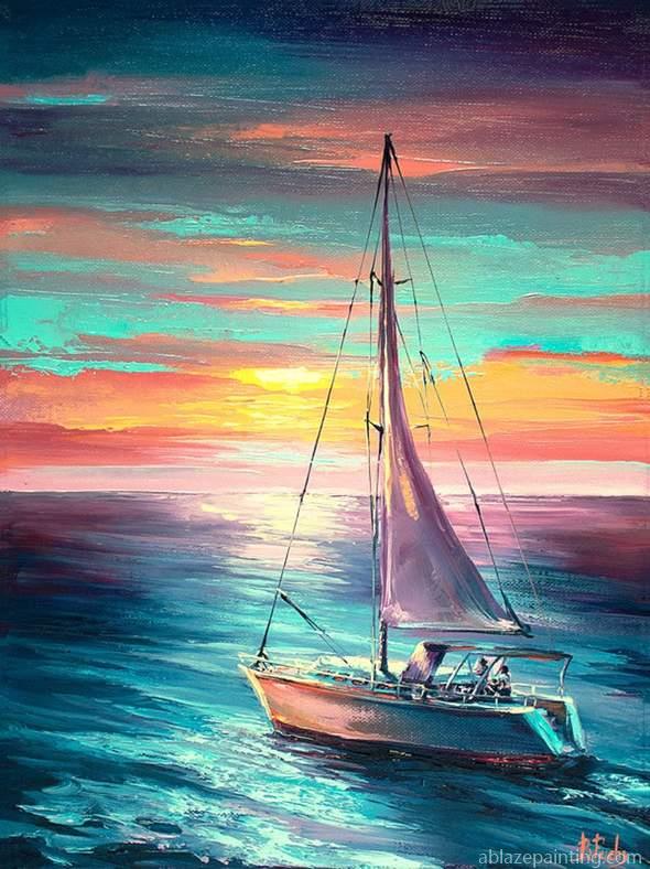 Sailing Boat Yacht Seascape Paint By Numbers.jpg