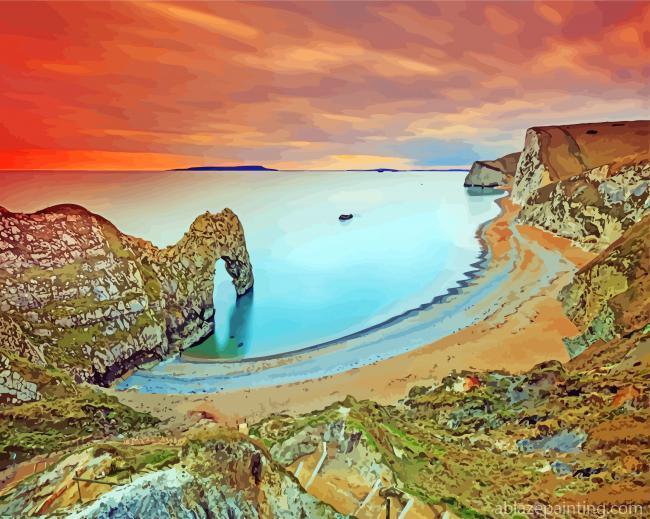 Sunset At Durdle Door Paint By Numbers.jpg