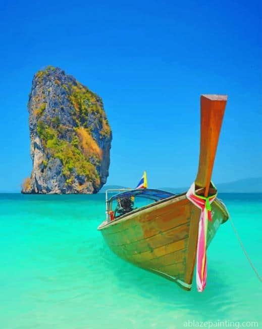 Boat In Ko Poda Island Thailand New Paint By Numbers.jpg