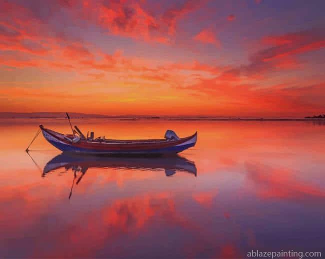 Portugal Sea Sunset Boat New Paint By Numbers.jpg