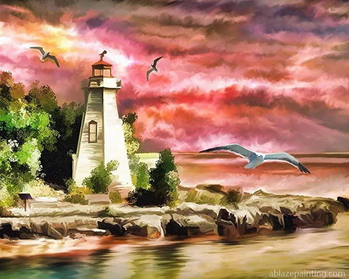 Seascape Lighthouse Paint By Numbers.jpg