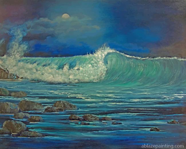 Ocean Waves At Night Paint By Numbers.jpg