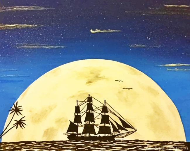 Pirate Ship Moon Rise Paint By Numbers.jpg