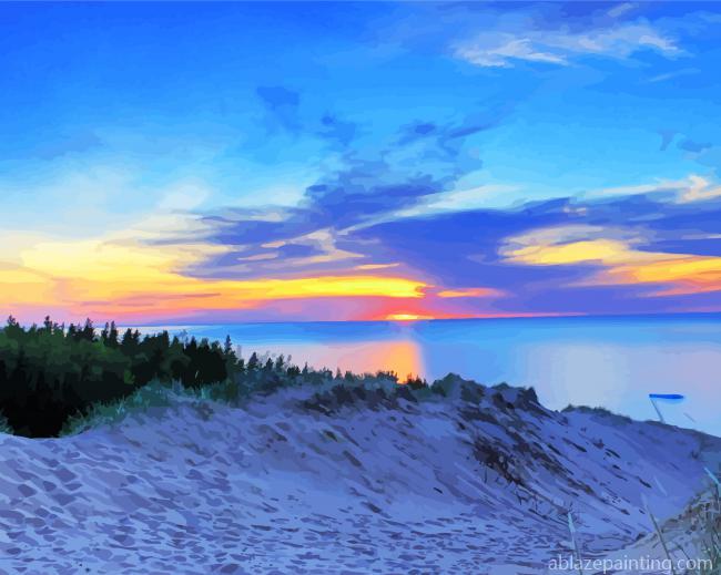 Sunset At Lake Michigan Paint By Numbers.jpg