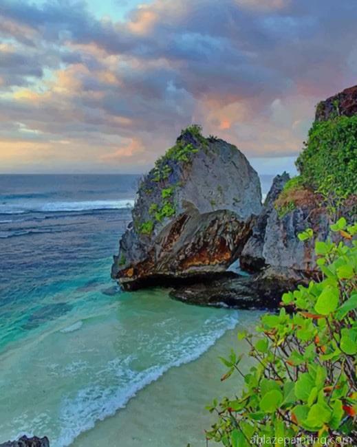 Amazing Beach In Bali Indonesia Paint By Numbers.jpg