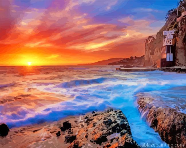 Laguna Beach California Sunset Paint By Numbers.jpg