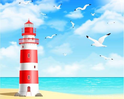 Beach With Lighthouse New Paint By Numbers.jpg