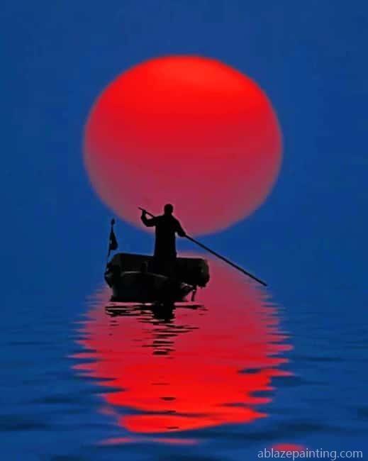 Man On A Boat Silhouette New Paint By Numbers.jpg