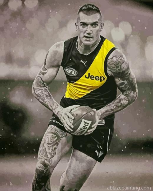 Monochrome Richmond Tigers Player Paint By Numbers.jpg